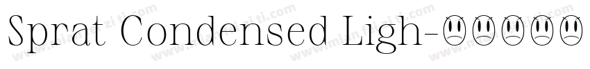 Sprat Condensed Ligh字体转换
